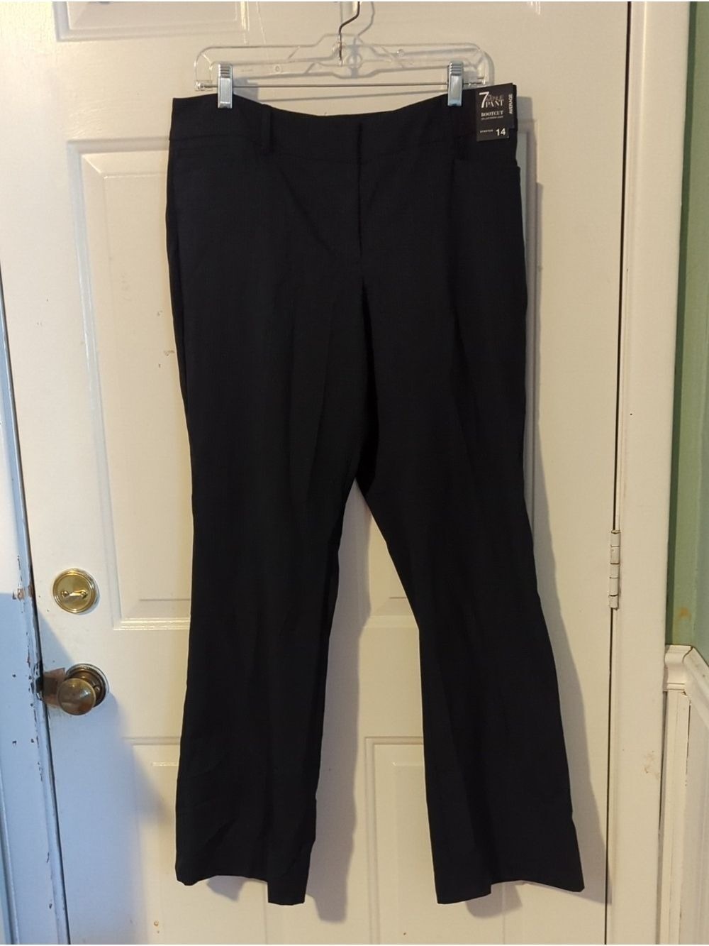 NWT New York & Co. Black Pinstripe Women's Dress Pants Size 14 Boot cut Business